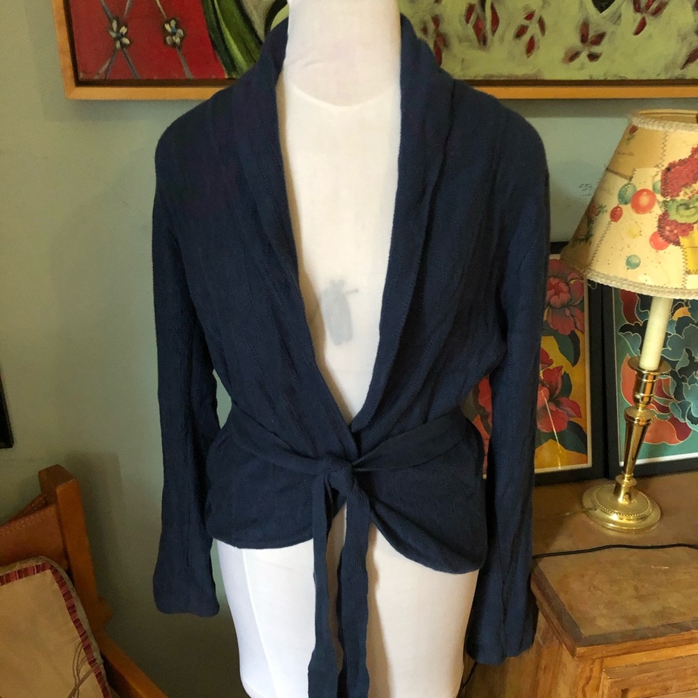 Fossil cardigan with belt